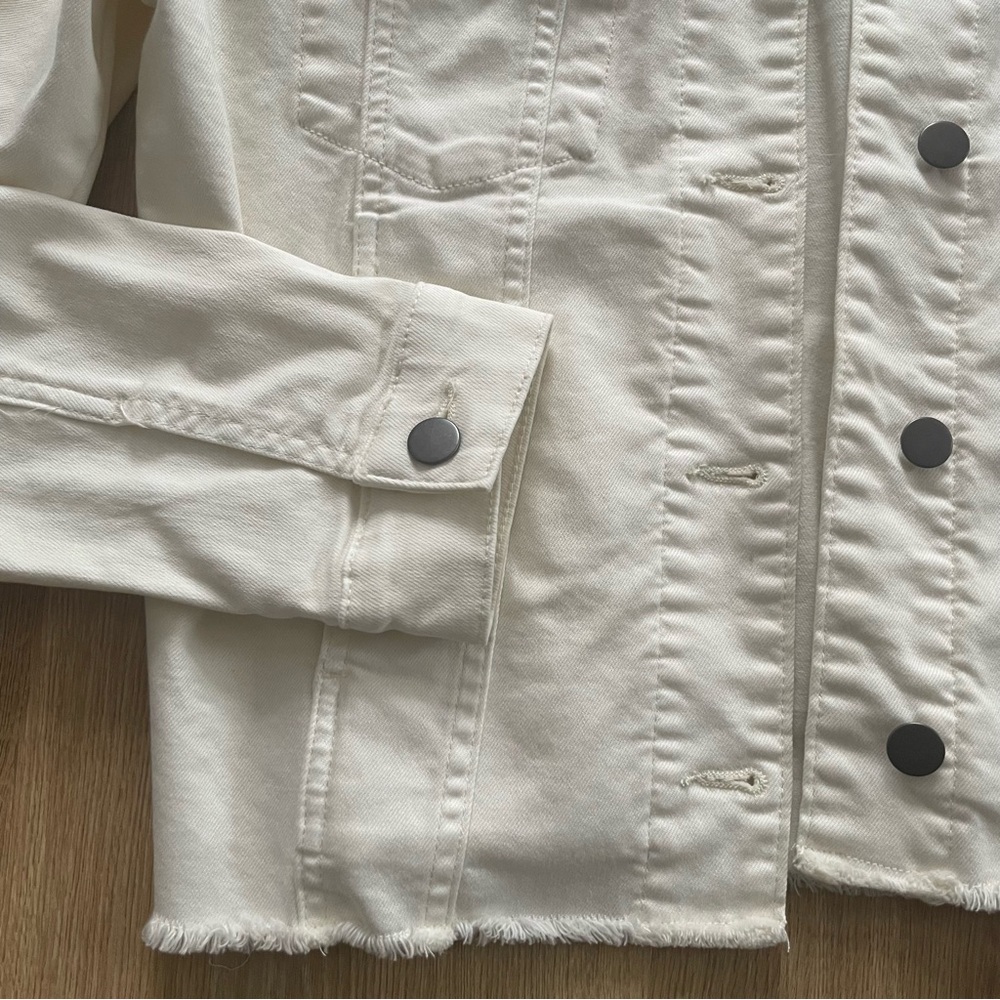 Kut from the Kloth Women’s Cream Denim Jacket size large - Picture 3 of 5